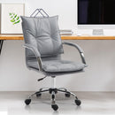 Sedia da Ufficio Direzionale Imbottita Altezza Regolabile in Similpelle Grigia 