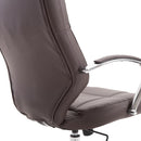 Sedia da Ufficio Direzionale in Similpelle con Pistone Regolabile Marrone 