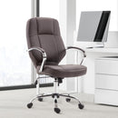 Sedia da Ufficio Direzionale in Similpelle con Pistone Regolabile Marrone 