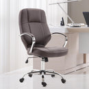 Sedia da Ufficio Direzionale in Similpelle con Pistone Regolabile Marrone 