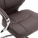 Sedia da Ufficio Direzionale in Similpelle con Pistone Regolabile Marrone 