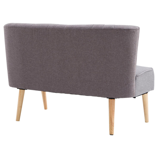 online Divano 2 Posti Stile Nordico Grigio Chiaro 117x56.5x77 cm