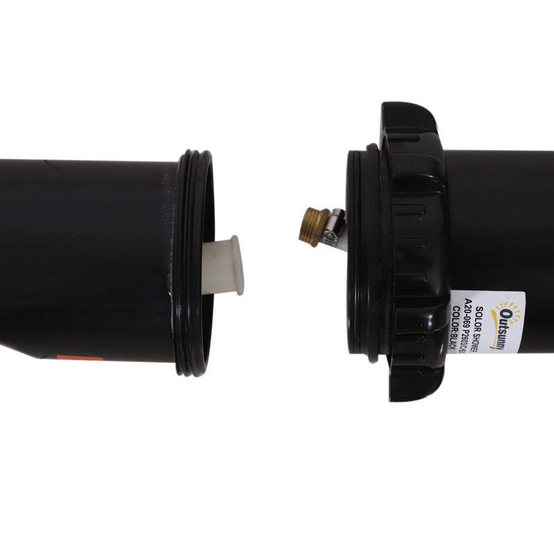 Doccia Solare da Giardino 20L Portatile Acqua Fredda-Calda 60° Nera 