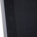 Sedia a Dondolo da Giardino Impermeabile in Alluminio Nero 120x61x88 cm 