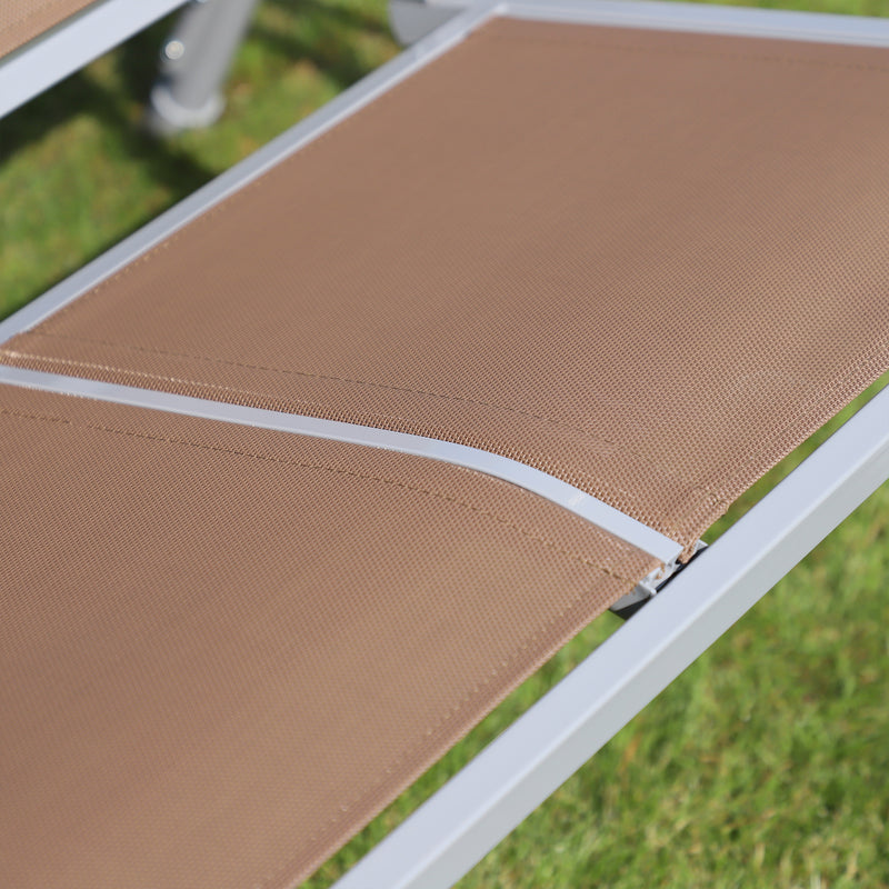 Dondolo da Giardino 2 Posti in Metallo Marrone 