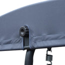 Dondolo da Giardino 3 Posti in con Baldacchino in Acciaio Grigio 