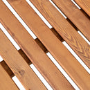 Dondolo da Giardino 2 Posti in Legno di Pino con Tettuccio Parasole Bianco 