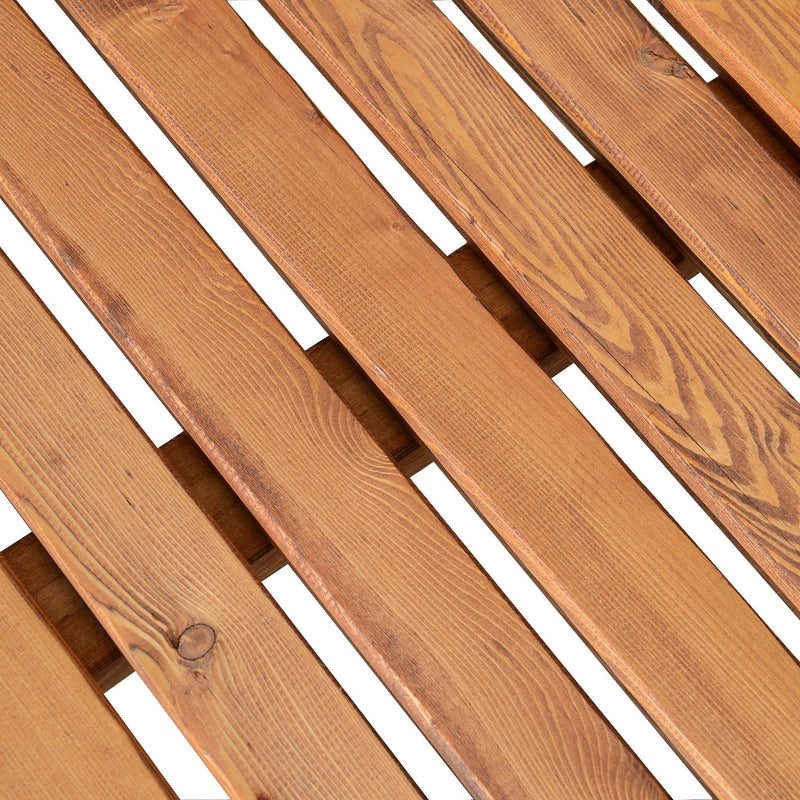 Dondolo da Giardino 2 Posti in Legno di Pino con Tettuccio Parasole Bianco 