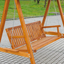 Dondolo da Giardino 3 Posti in Legno con Baldacchino Swing Blu 