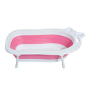 Vaschetta Bagnetto Neonati Pieghevole Bianco e Rosa 89x53.5x38 cm 