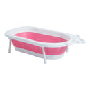 Vaschetta Bagnetto Neonati Pieghevole Bianco e Rosa 89x53.5x38 cm 