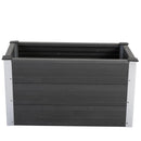 Fioriera Vaso per Piante e Colture in Legno e Plastica Grigio 100x50x50 cm 