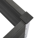 Fioriera Vaso per Piante e Colture in Legno e Plastica Grigio 100x50x50 cm 