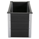 Fioriera Vaso per Piante e Colture in Legno e Plastica Grigio 100x50x50 cm 