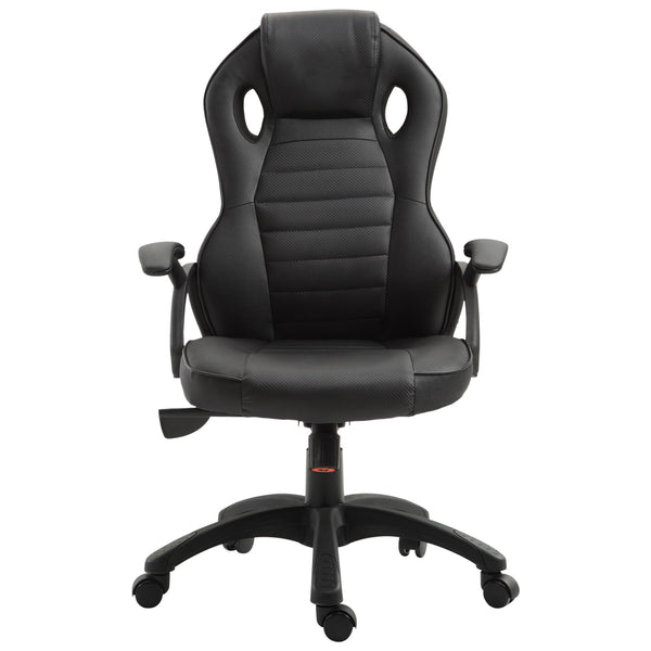 Sedia da Gaming Ergonomica in Similpelle Regolabile Nera prezzo