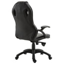 Sedia da Gaming Ergonomica in Similpelle Regolabile Nera 