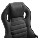 Sedia da Gaming Ergonomica in Similpelle Regolabile Nera 