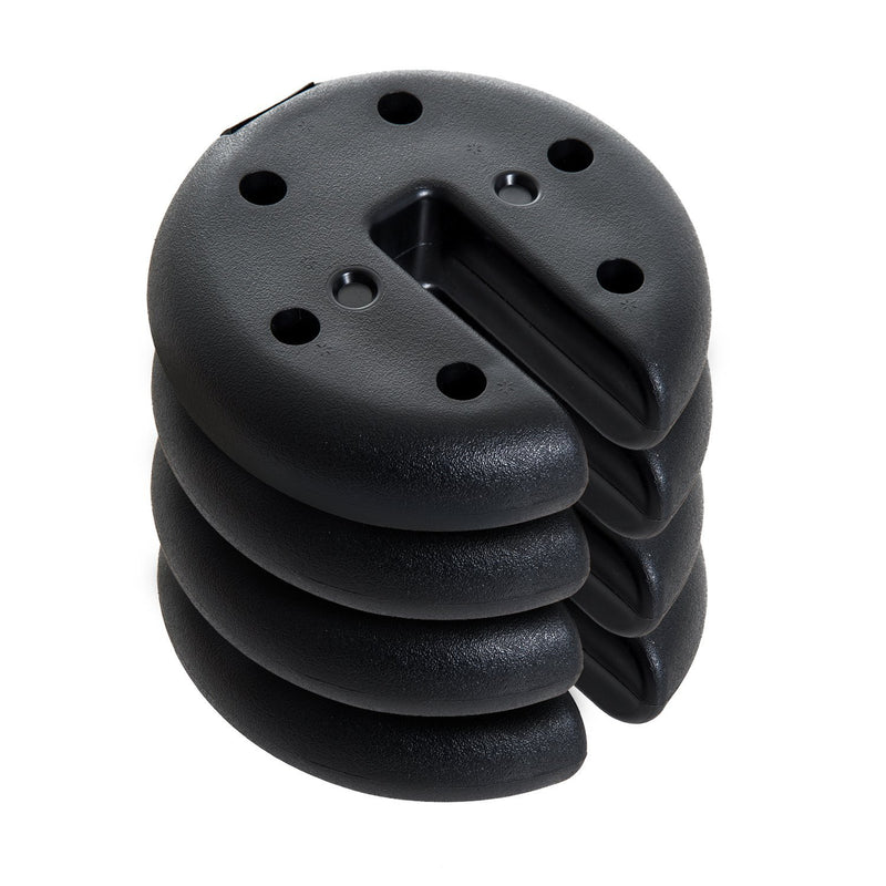 Base per Gazebo 4 pezzi Riempito con Cemento 2.3kg Ø20x4.5 cm 