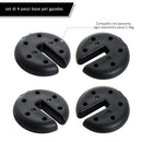 Base per Gazebo 4 pezzi Riempito con Cemento 2.3kg Ø20x4.5 cm 