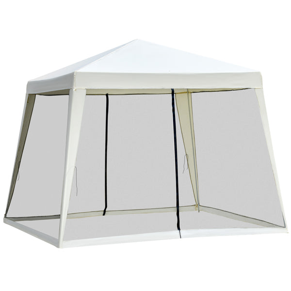 Gazebo da Giardino 3x3x2.35 m in Acciaio con Zanzariere Beige prezzo