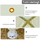 Gazebo da Giardino 3x3x2.35 m in Acciaio con Zanzariere Beige 