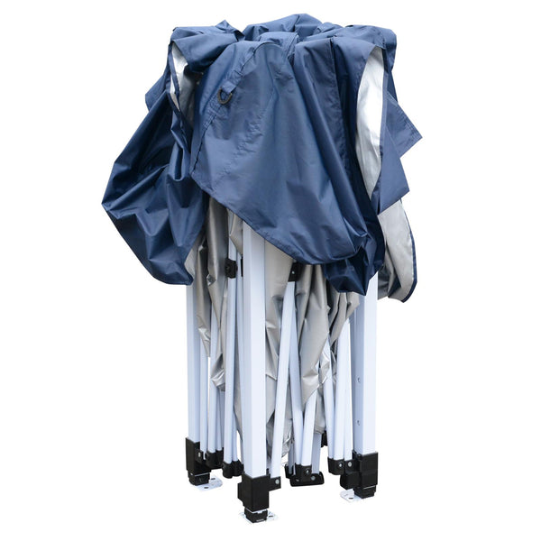 Gazebo da Giardino 2.5x2.5m in Acciaio Pieghevole Tessuto Oxford Blu acquista