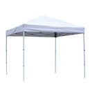 Gazebo da Giardino 2.5x2.5m in Acciaio Pieghevole Tessuto Oxford Bianco 