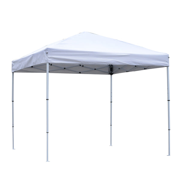 online Gazebo da Giardino 2.5x2.5m in Acciaio Pieghevole Tessuto Oxford Bianco