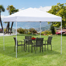 Gazebo da Giardino 2.5x2.5m in Acciaio Pieghevole Tessuto Oxford Bianco 