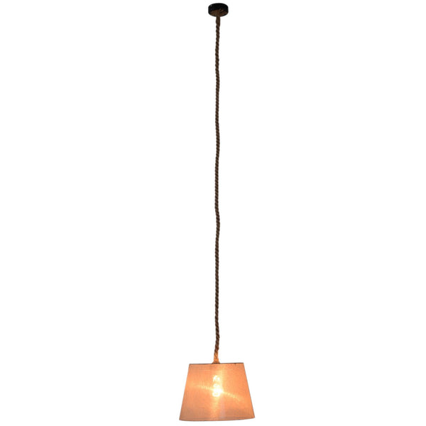Lampadario a Sospensione con Corda di Canapa Lunghezza Regolabile Beige Ø35x160H cm online