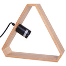 Lampada Triangolare da Tavolo Stile Nordico in Legno Naturale 29x8x25.5 cm 