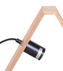 Lampada Triangolare da Tavolo Stile Nordico in Legno Naturale 29x8x25.5 cm 