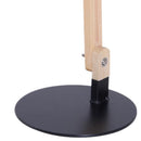 Lampada da Tavolo Scrivania Pieghevole in Legno e Metallo Nero 