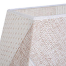 Lampada da Tavolo Abat Jour Paralume in Tessuto in Bianco e Caffè 38x17x58 cm 