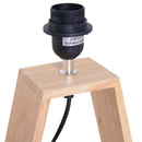 Lampada da Tavolo Abat Jour Paralume in Tessuto in Bianco e Caffè 38x17x58 cm 