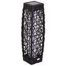 Lanterna Lampada LED da Giardino con Copertura in Rattan Sintetico Caffè 19x19x68 cm 