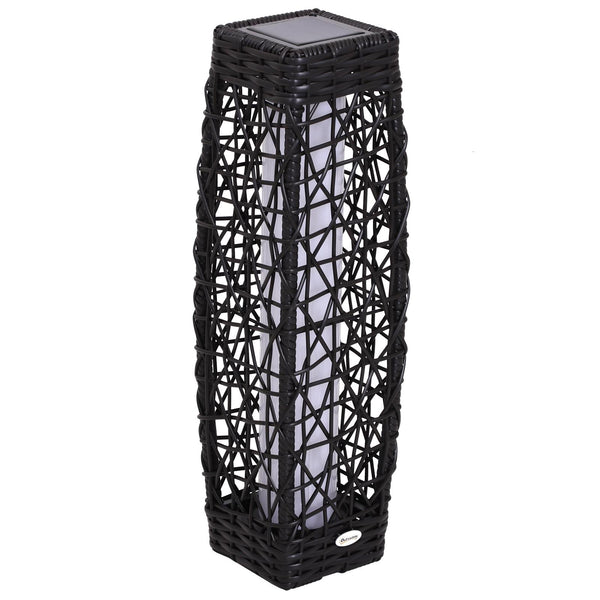 prezzo Lanterna Lampada LED da Giardino con Copertura in Rattan Sintetico Caffè 19x19x68 cm