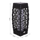 Lanterna Lampada LED da Giardino con Copertura in Rattan Sintetico Caffè 19x19x68 cm 