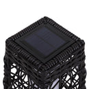 Lanterna Lampada LED da Giardino con Copertura in Rattan Sintetico Caffè 19x19x68 cm 