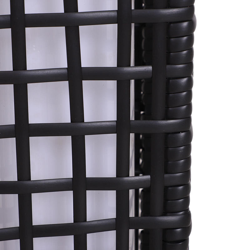 Lampada LED da Giardino con Copertura in Rattan Sintetico Caffè 17x17x68 cm 