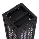 Lampada LED da Giardino con Copertura in Rattan Sintetico Caffè 17x17x68 cm 