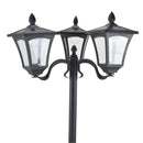 Lampione da Giardino Led a Energia Solare Nero 182.5 cm 