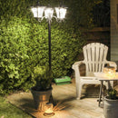 Lampione da Giardino Led a Energia Solare Nero 182.5 cm 