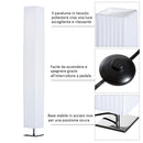 Lampada da Terra con Piantana in Tessuto Bianco 