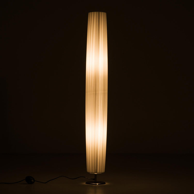 Lampada da Terra in Acciaio Bianco 15x15x120 cm 