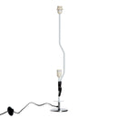 Lampada da Terra in Acciaio Bianco 15x15x120 cm 