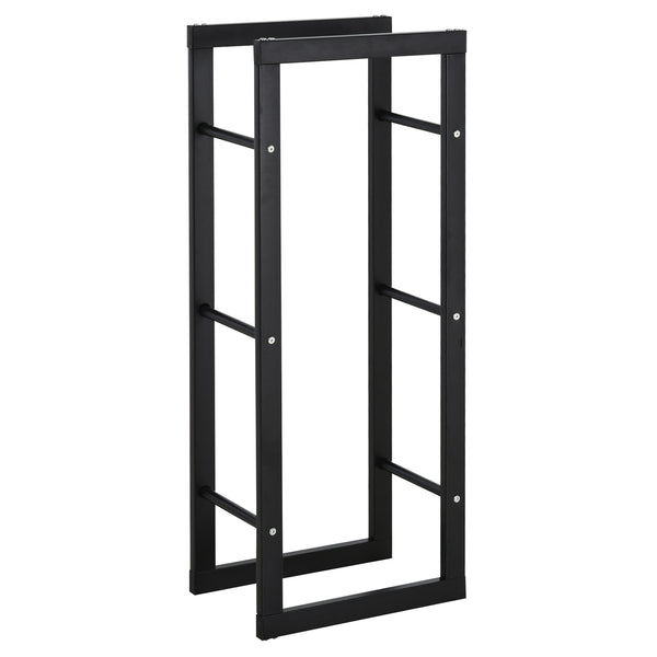 online Portalegna Legnaia in Ferro 40x25x100 cm da Interno Max 100Kg  Nero