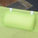 Lettino Prendisole in Acciaio Pieghevole Reclinabile Verde chiaro 