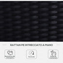 Set 2 Lettini Prendisole in Acciaio Nero con Cuscino Crema 