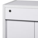 Mobiletto Libreria con Ripiano in Legno Bianco 40x24x61 cm 